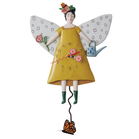 Clock Garden Guardian Angel Wall Funky Retro