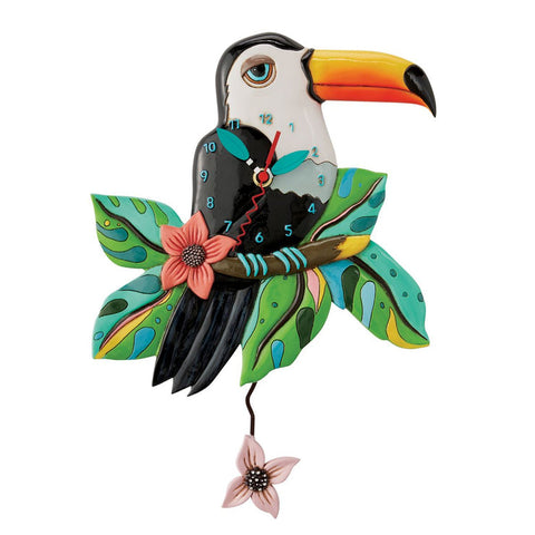 Clock Toucan Tom Tropical Wall Funky Retro